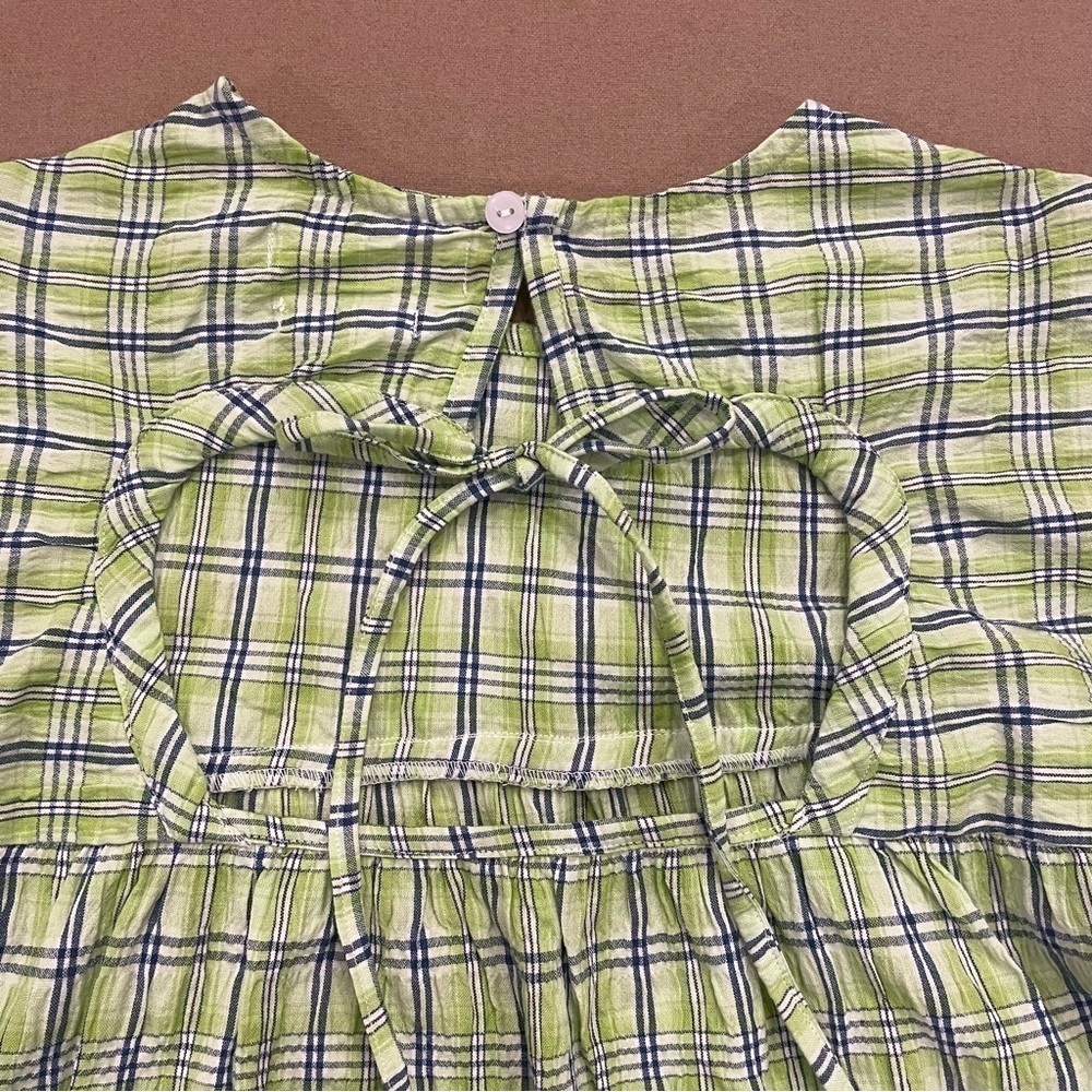 Native Youth Women’s Plaid Textured Top With Open Back Detail Size XS - Picture 6 of 12